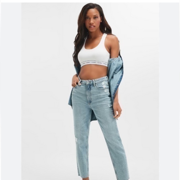 Zara Denim - Zara | Highrise Straight Leg Jean With A Raw Hem